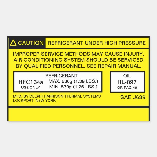 2007 Tacoma A/C Air Conditioning Decal Sticker (Front)