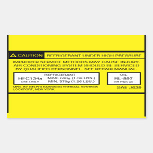 2007 Tacoma A/C Air Conditioning Decal Sticker