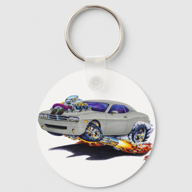 2008-10 Challenger Grey Car Keychain (Front)