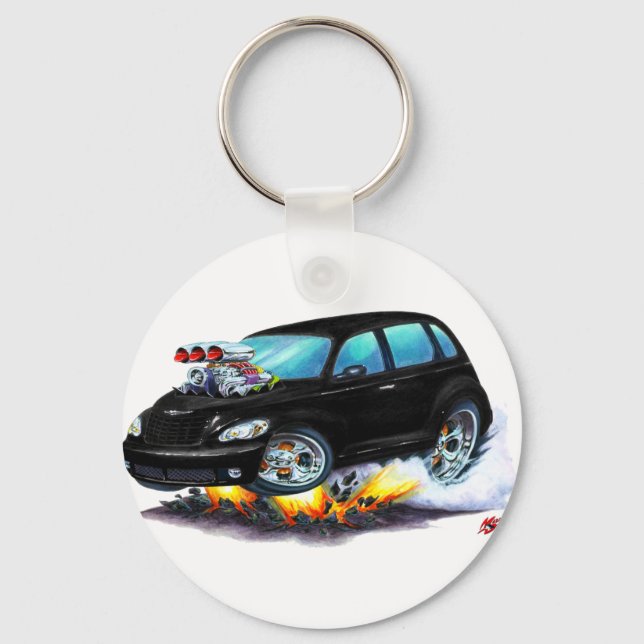 2008-10 PT Cruiser Black Car Keychain (Front)