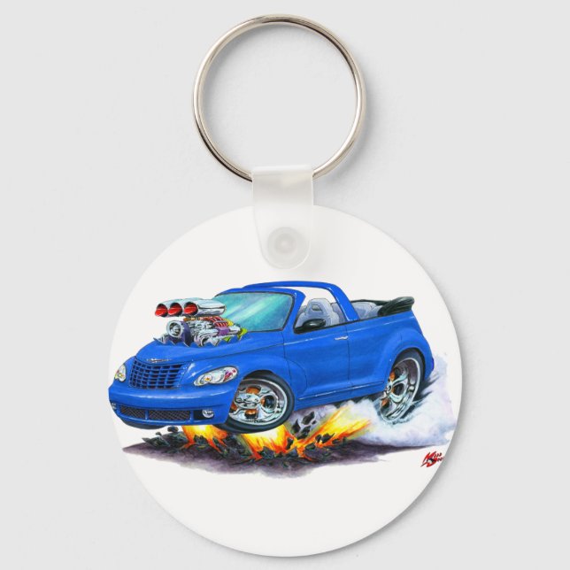 2008-10 PT Cruiser Blue Convertible Keychain (Front)