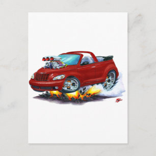 2008-10 PT Cruiser Maroon Convertible Postcard