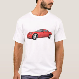 2008 Corvette: Sports Car: Red Finish: T-Shirt