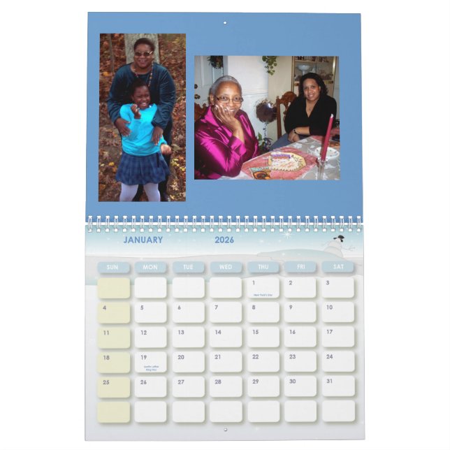 2008 Family Calendar Brown (Jan 2026)