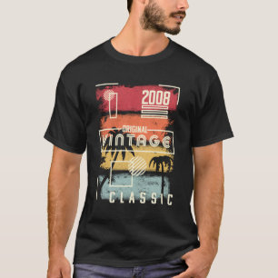 2008 Shirt Vintage Birthday Gift Retro Palm Tree B