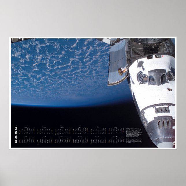 2008 Space Shuttle Calendar Poster (Front)