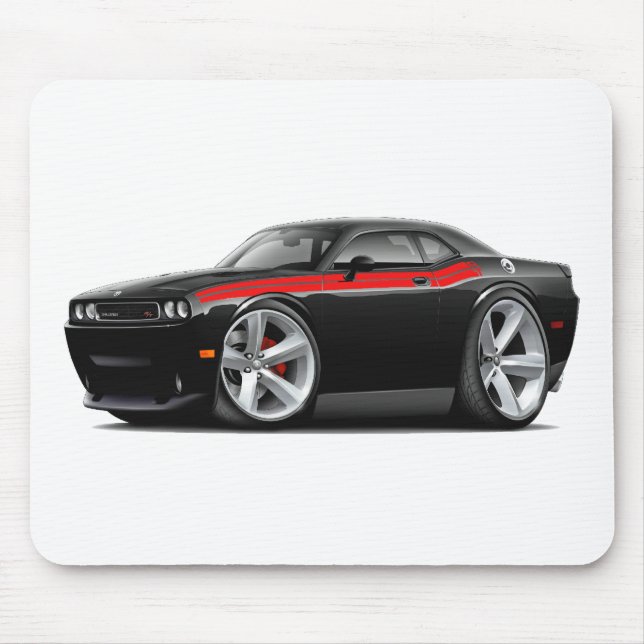 2009-11 Challenger RT Black-Red Car Mouse Pad (Front)