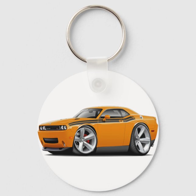 2009-11 Challenger RT Orange-Black Car Keychain (Front)