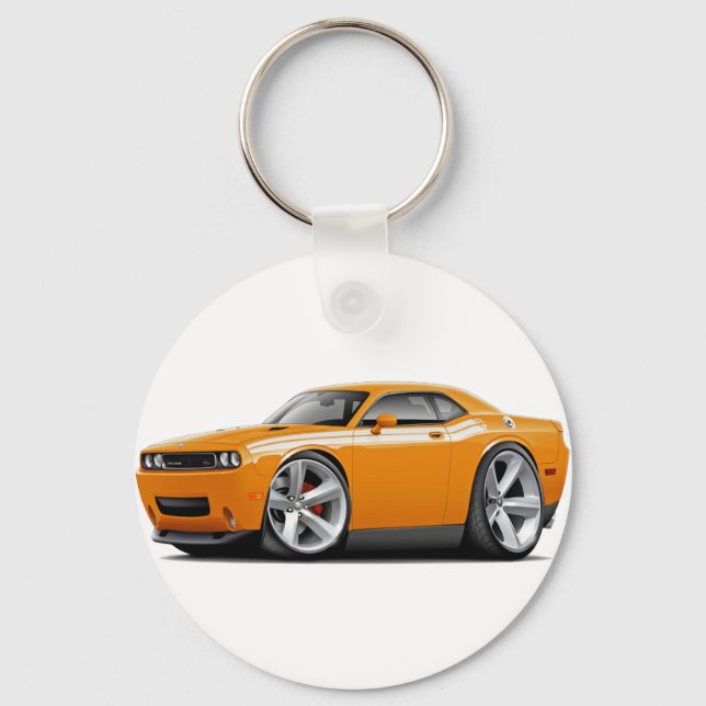 2009-11 Challenger RT Orange-White Car Keychain (Front)