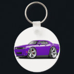2009-11 Challenger RT Purple-White Car Keychain<br><div class="desc">Keychain Template</div>