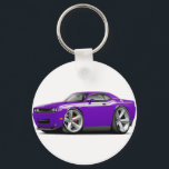 2009-11 Challenger RT Purple-White Car Keychain<br><div class="desc">Keychain Template</div>