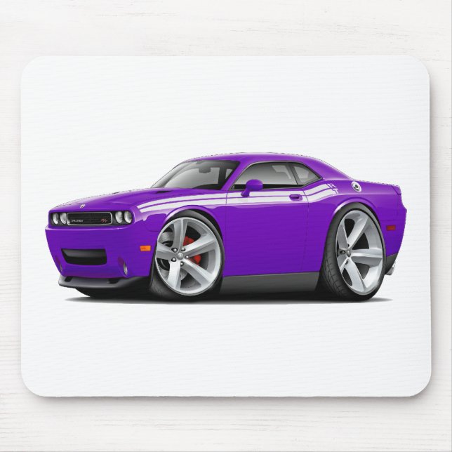 2009-11 Challenger RT Purple-White Car Mouse Pad (Front)
