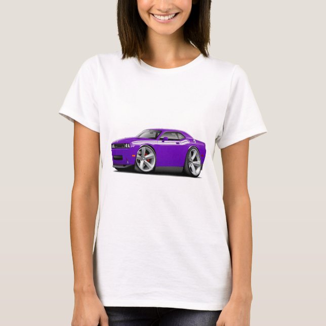 2009-11 Challenger RT Purple-White Car T-Shirt (Front)