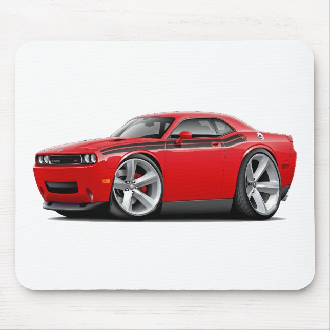 2009-11 Challenger RT Red-Black Car Mouse Pad (Front)