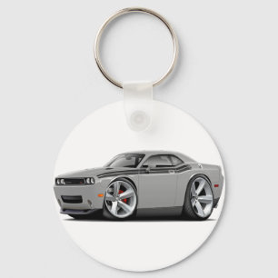2009-11 Challenger RT Silver-Black Car Keychain