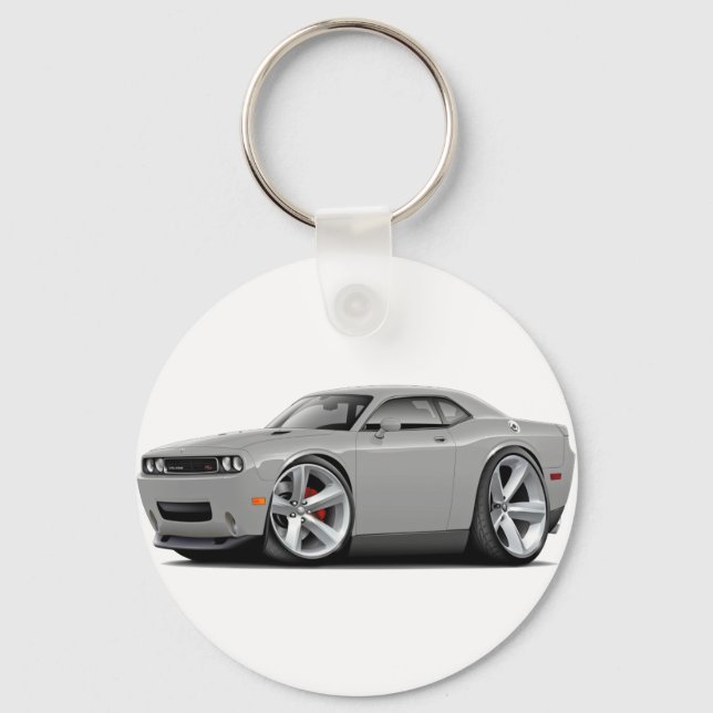2009-11 Challenger RT Silver Car Keychain (Front)