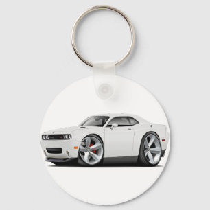 2009-11 Challenger RT White Car Keychain