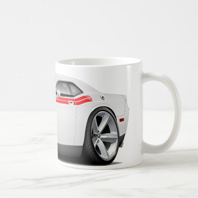 2009-11 Challenger RT White-Red Car Coffee Mug (Right)