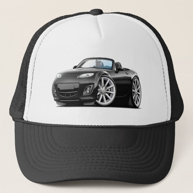 2009-13 Miata Black Car Trucker Hat (Front)