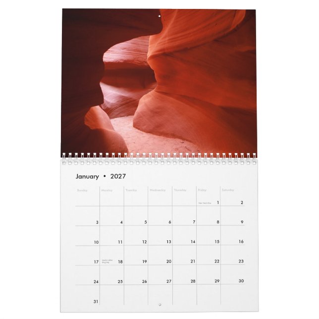 2009 Antelope Canyon Calendar (Jan 2027)