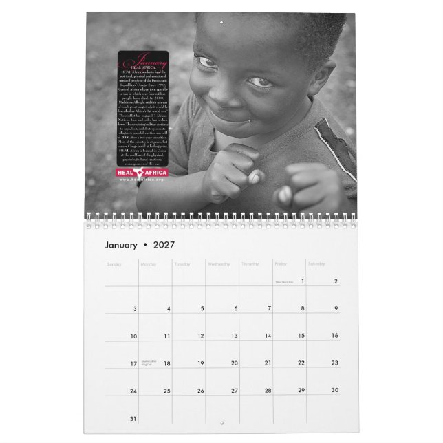 2009 HEAL Africa Calendar (Jan 2027)