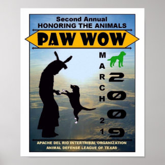 2009 "Honouring The Animals" Paw Wow Poster