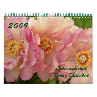 2009 Intersectional Peony Calendar - Customized