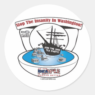 2009 Tea Party Classic Round Sticker