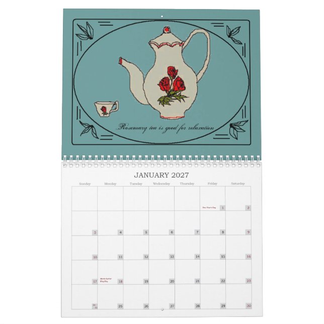 2009 Teapots - Customized Calendar (Jan 2027)