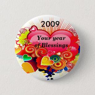 2009 Year of Blessings_Button_by Elenne Boothe 2 Inch Round Button