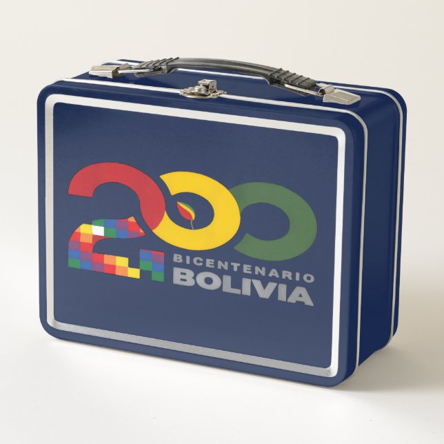 200 años bicentenario de Bolivia Metal Lunch Box (Front)