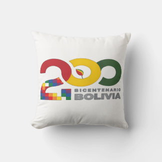 200 años bicentenario de Bolivia Throw Pillow