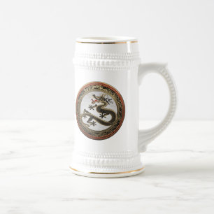 [200] Black and Gold Sacred Eastern Dragon Beer Stein