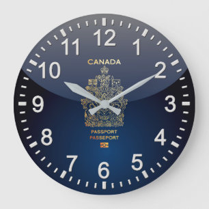 [200] Canadian Passport Cover Large Clock