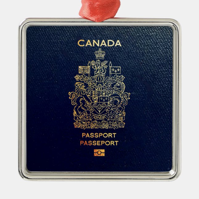 [200] Canadian Passport Cover Metal Ornament (Front)