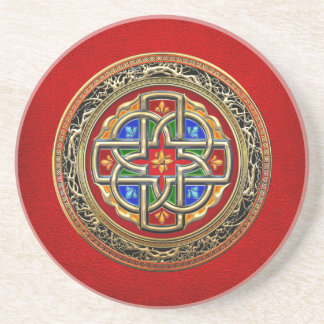 [200] Celtic Cross [Gold+Enamel] Coaster