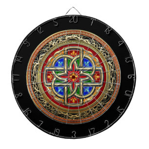 [200] Celtic Cross [Gold+Enamel] Dartboard