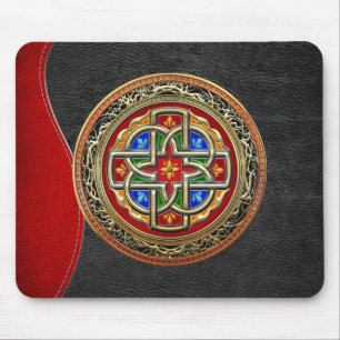 [200] Celtic Cross [Gold+Enamel] Mouse Pad