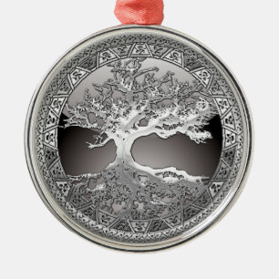 [200] Celtic Tree of Life [Silver] Metal Ornament