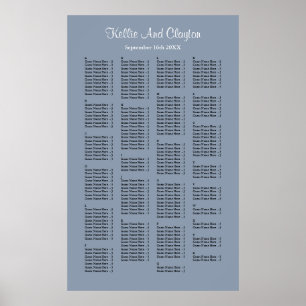 200 Champagne Wedding Seating Chart