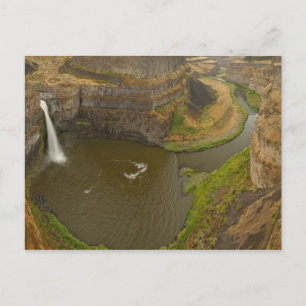 200 foot high Palouse Falls State Park in Postcard