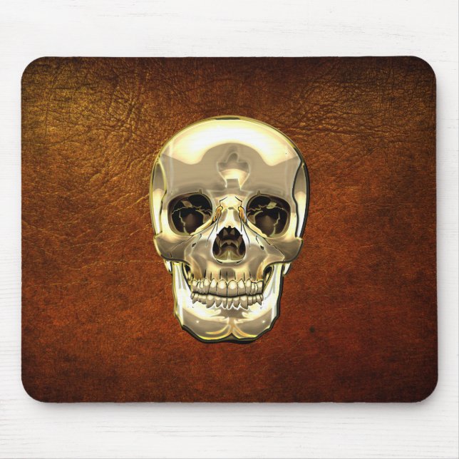 [200] Golden Human Skull Mouse Pad (Front)