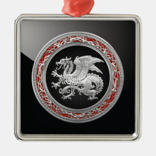[200] Icelandic Dragon, Landvættir [Silver] Metal Ornament