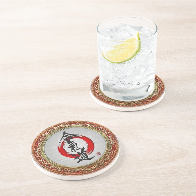 [200] Japanese calligraphy - Aikido Coaster (Side)