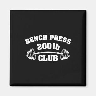 200 Lbs Pound Bench Press Club Gym Weightlifting P Magnet