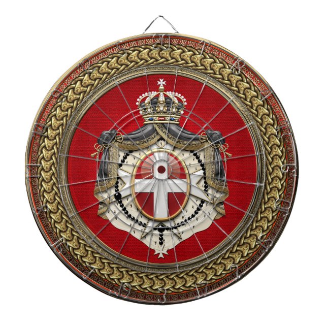 [200] Order of Malta - SMOM Coat of Arms Dartboard (Front)