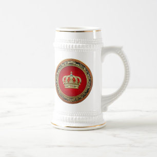 [200] Prince-Princess King-Queen Crown [Belg.Gold] Beer Stein
