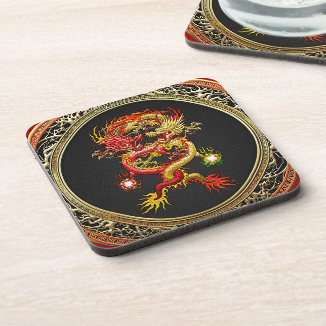 [200] Red and Yellow Dragons Coaster (Left Side)