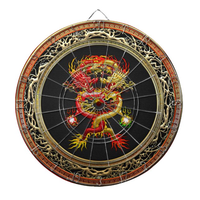 [200] Red and Yellow Dragons Dartboard (Front)