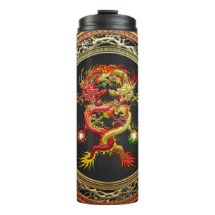 [200] Red and Yellow Dragons Thermal Tumbler